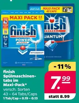 NETTO Finish spülmaschinen- tabs im maxi-pack Angebot