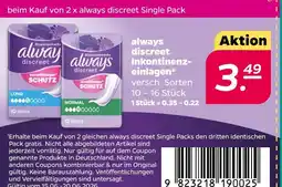 NETTO Always discreet inkontinenzeinlagen Angebot