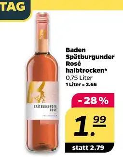 NETTO Baden spätburgunder rosé halbtrocken Angebot