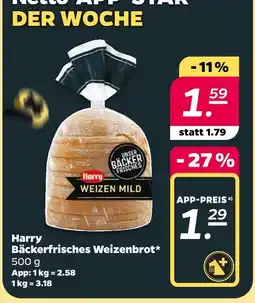 NETTO Harry bäckerfrisches weizenbrot Angebot