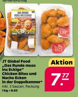 NETTO Jt global food das runde muss ins eckige chicken bites und nacho ecken Angebot