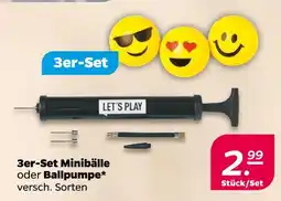 Netto 3er-set minibälle oder ballpumpe Angebot