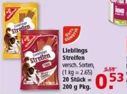 Multi Markt GUT GUNSTIG Lieblings Streifen Angebot