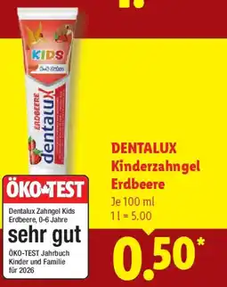 Lidl DENTALUX Kinderzahngel Erdbeere Angebot