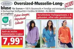 Norma ElleNor Oversized-Musselin-Longbluse Angebot