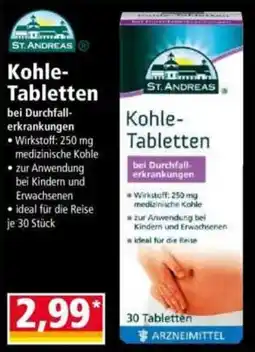 Norma ST. ANDREAS Kohle- Tabletten Angebot