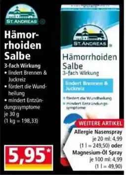 Norma ST. ANDREAS Hämorrhoiden Salbe Angebot