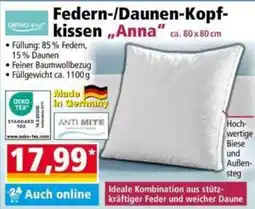 Norma ORTHO Vital Federn-/Daunen-Kopfkissen,,Anna" Angebot