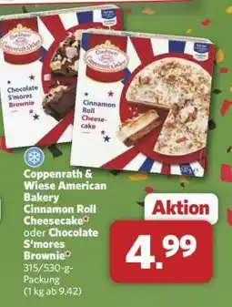 Combi Coppenrath & Wiese American Bakery Cinnamon Roll Cheesecake oder Chocolate S'mores Brownie Angebot