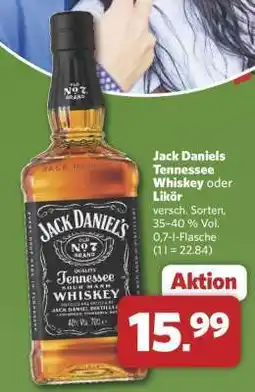 Combi Jack Daniels Tennessee Whiskey oder Likör Angebot