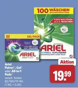 Combi Ariel Pulver, Gel oder All-in-1 Pods Angebot