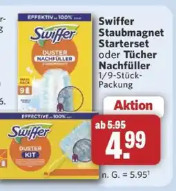Combi Swiffer Staubmagnet Starterset oder Tücher Nachfüller Angebot