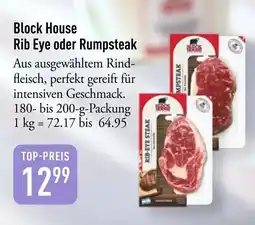 Galeria Markthalle Block House Rib Eye oder Rumpsteak Angebot