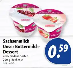 Nah & Frisch Sachsenmilch Unser Buttermilch- Dessert Angebot