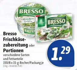 Nah & Frisch Bresso Frischkäsezubereitung oder Portionen Angebot