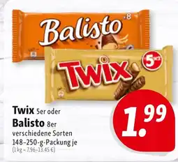 Nah & Frisch Twix 5er oder Balisto 8er Angebot