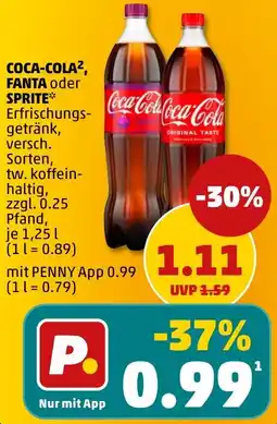 PENNY COCA-COLA, FANTA oder SPRITE Angebot