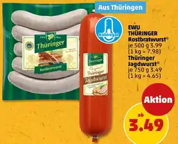PENNY EWU THÜRINGER Rostbratwurst oder Thüringer Jagdwurst Angebot