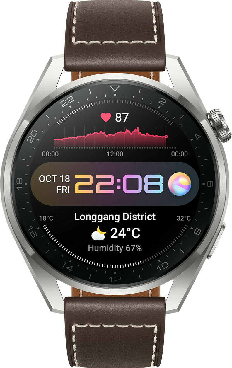 Huawei Watch 3 Pro Classic 4G Silber/Braun 49 mm | Coolblue - Vor 13:00,  morgen da