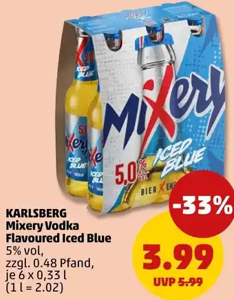 PENNY KARLSBERG Mixery Vodka Flavoured Iced Blue Angebot