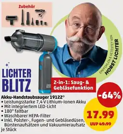 PENNY LICHTER BLITZ Akku-Handstaubsauger 19122 Angebot