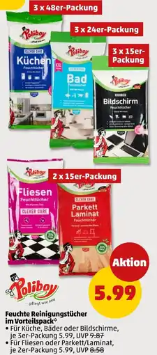 PENNY Poliboy Feuchte Reinigungstücher im Vorteilspack Angebot