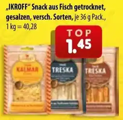 Mix Markt IKROFF Snack aus Fisch getrocknet, gesalzen Angebot