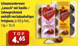 Mix Markt Schaumzuckerware ,,Lanesch" mit Vanille-/ Sahnegeschmack umhüllt von kakaohaltiger Fettglasur Angebot