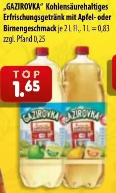 Mix Markt GAZIROVKA Kohlensäurehaltiges Erfrischungsgetränk mit Apfel- oder Birnengeschmack Angebot