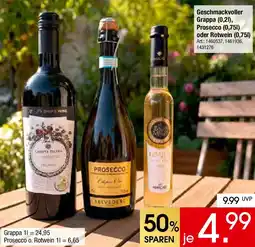 Zurbrüggen Geschmackvoller Grappa, Prosecco oder Rotwein Angebot