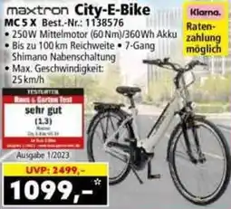 Norma maxtron City-E-Bike MC 5X Angebot