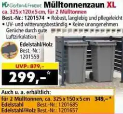 Norma Garten & Freizeit Mülltonnenzaun XL Angebot