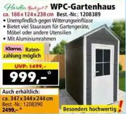 Norma WPC-Gartenhaus Angebot