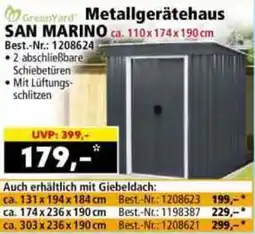Norma GreenYard Metallgerätehaus SAN MARINO Angebot
