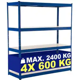 Netto Marken-Discount CLP Schwerlastregal 160X180X60 CM I Böden Bis Je 600 KG Belastbar I Metall-Steckregal Angebot