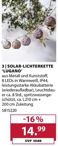 Dehner SOLAR-LICHTERKETTE 'LUGANO' Angebot