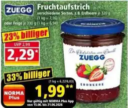 Norma ZUEGG Fruchtaufstrich Angebot