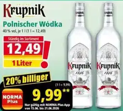 Norma Krupnik Polnischer Wódka Angebot