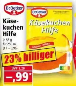 Norma Dr.Oetker Käsekuchen Hilfe Angebot