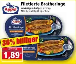 Norma Appel Filetierte Bratheringe Angebot