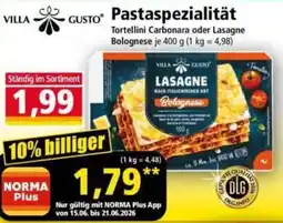 Norma VILLA GUSTO Pastaspezialität Angebot