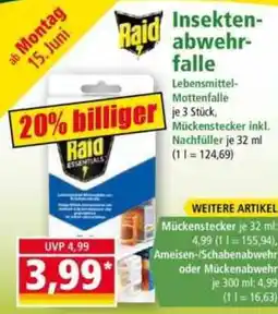 Norma Raid Insektenabwehrfalle Angebot