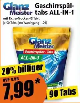 Norma Glanz Meister Geschirrspüler-Tabs ALL-IN-1 Angebot