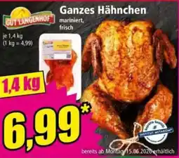 Norma GUT LANGENHOF Ganzes Hähnchen Angebot
