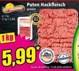 Norma GUT LANGENHOF Puten Hackfleisch Angebot