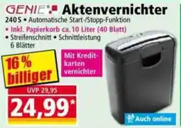 Norma GENIE Aktenvernichter Angebot