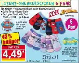 Norma Lizenz-sneakersocken 6 paar Angebot