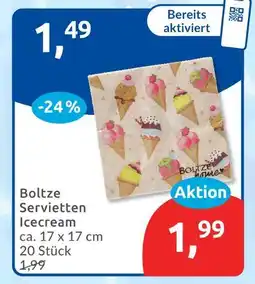Budni Boltze servietten icecream Angebot