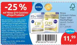 Budni Nivea q10 anti-falten tages- oder nachtpflege Angebot