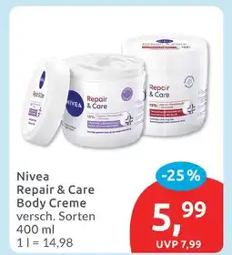 Budni Nivea repair & care body creme Angebot